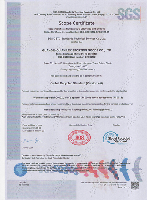 Certificado de SGS
