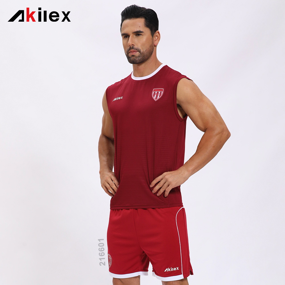 Custom Football Training Vest Side View Sleeveless Pinnies