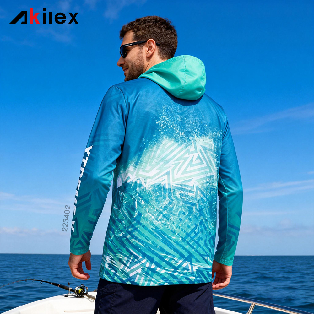 Custom Sublimated Fishing Hoodies | Back Printable Wear