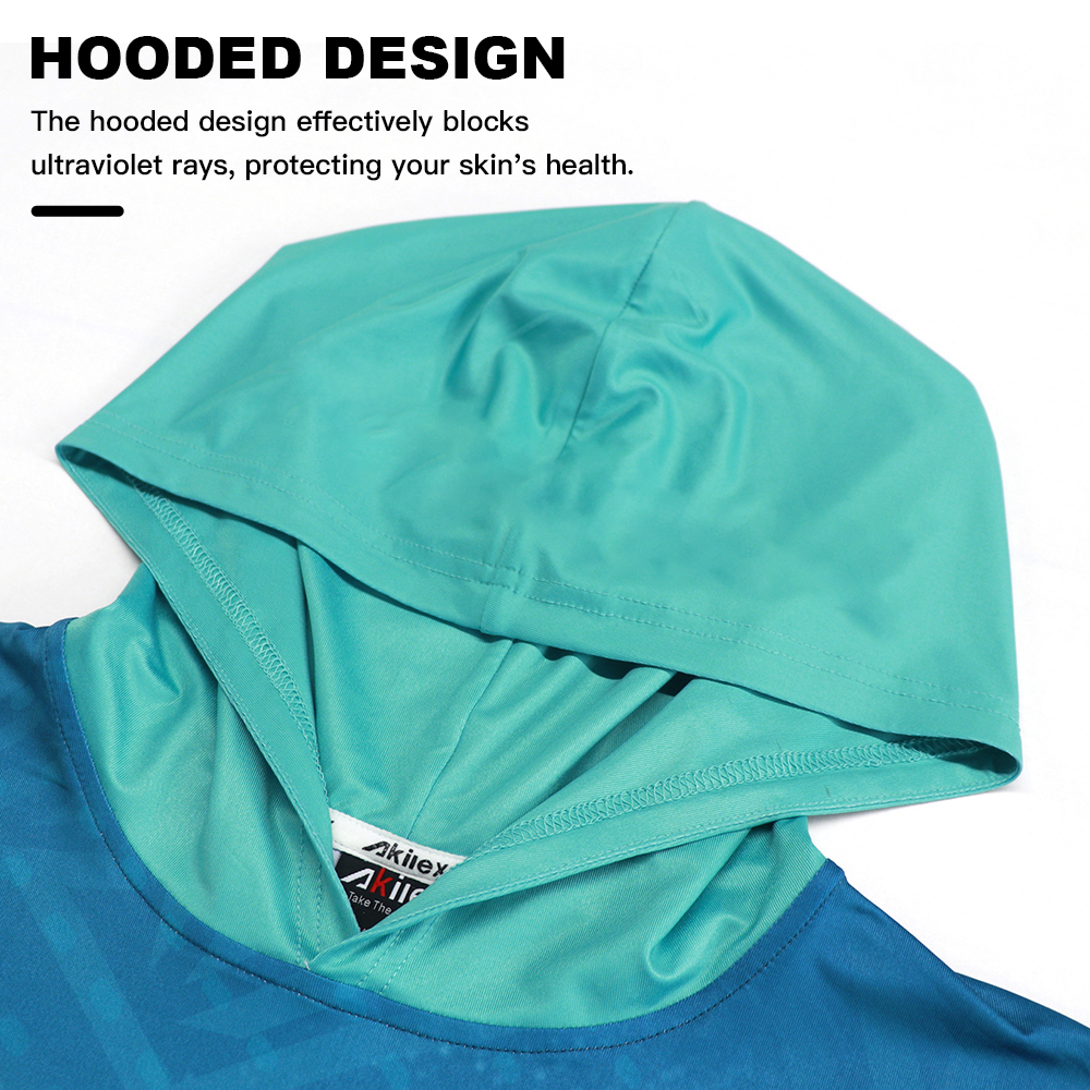 Custom Sublimated Sun Shirts | Integrated Hood Detail