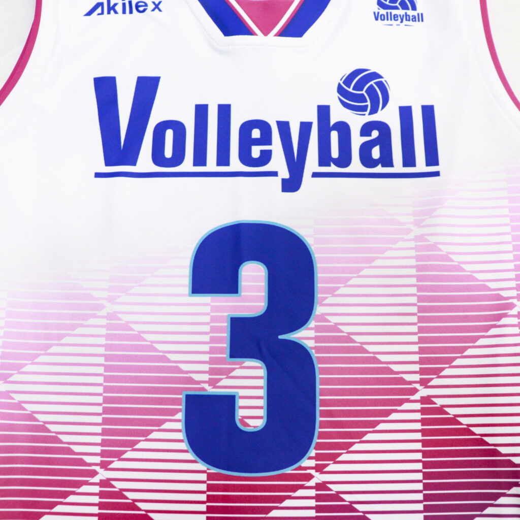 Custom Volleyball Jerseys | Sublimated Chest Logo Detail