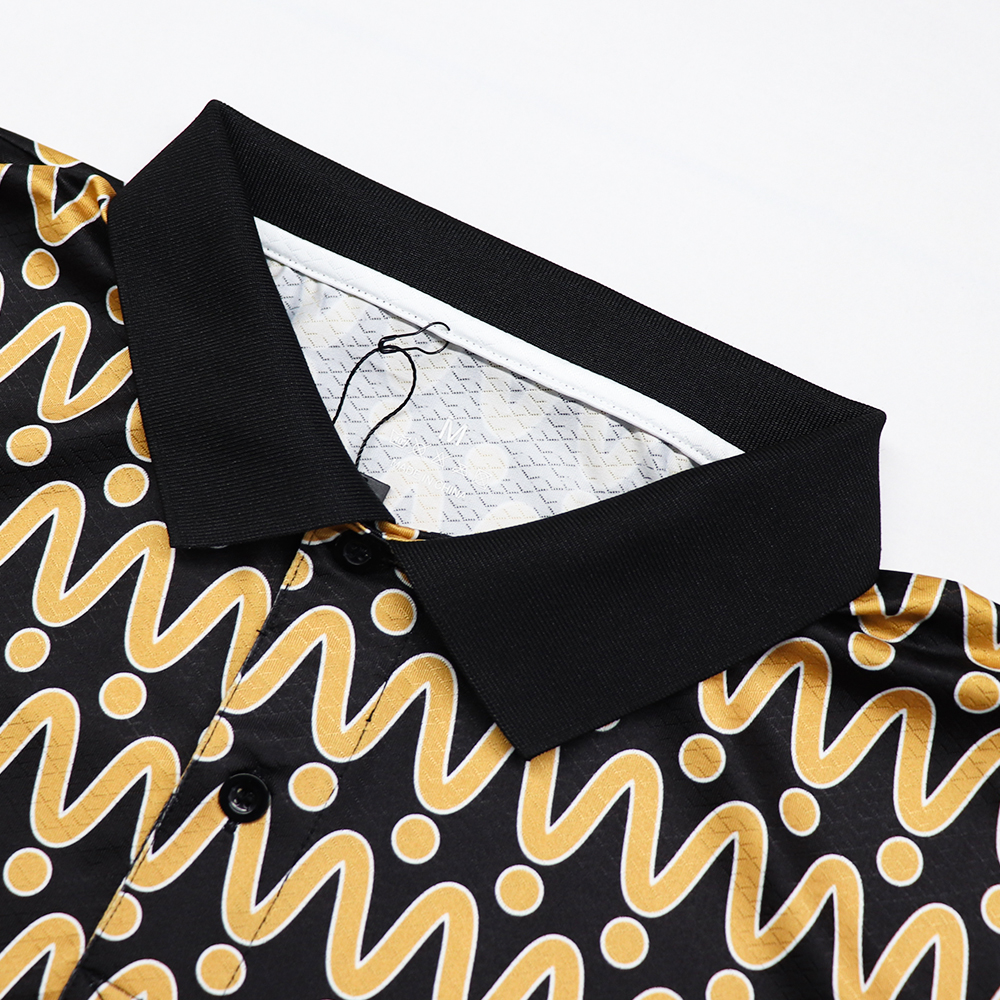 Custom Patterned Golf Polos | Ribbed Collar Athletic Wear