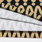 Custom Sublimated Men's Golf Polo | Black & Gold Geometric Pattern Athletic Polo Shirt for Teams & Clubs