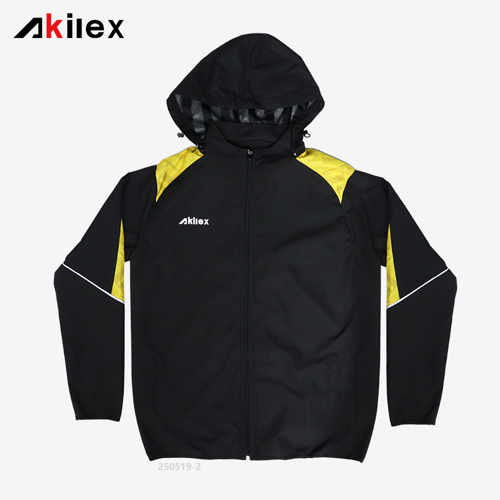 Custom Black & Yellow Waterproof Rain Jacket