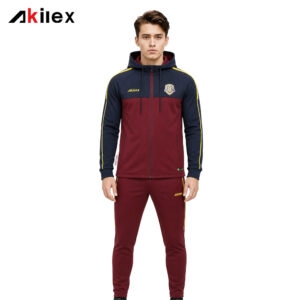Custom Soccer Away Tracksuit Hooded Full Zip