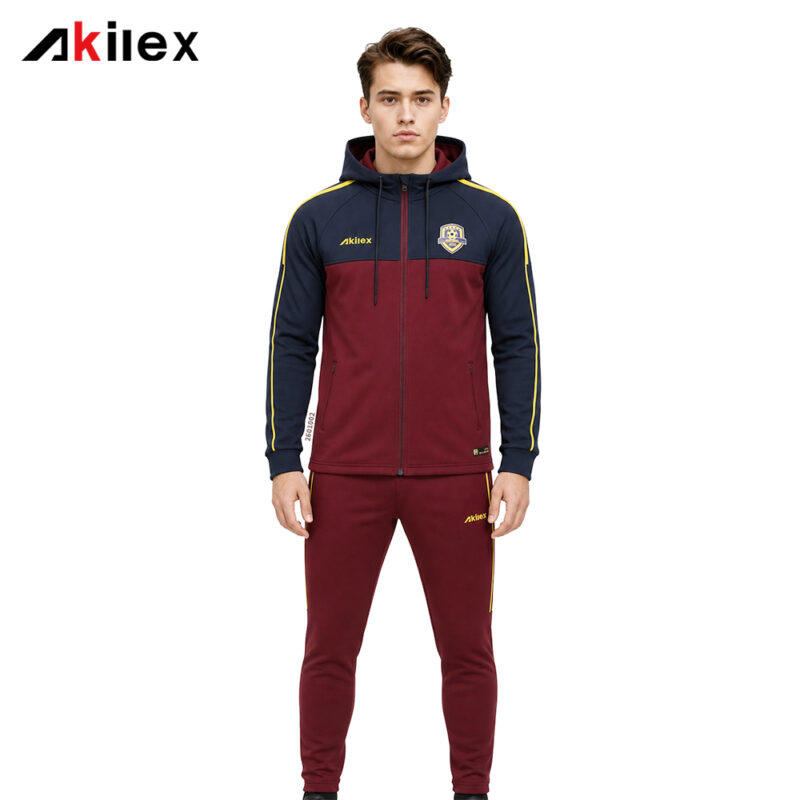 Custom Soccer Away Tracksuit Hooded Full Zip