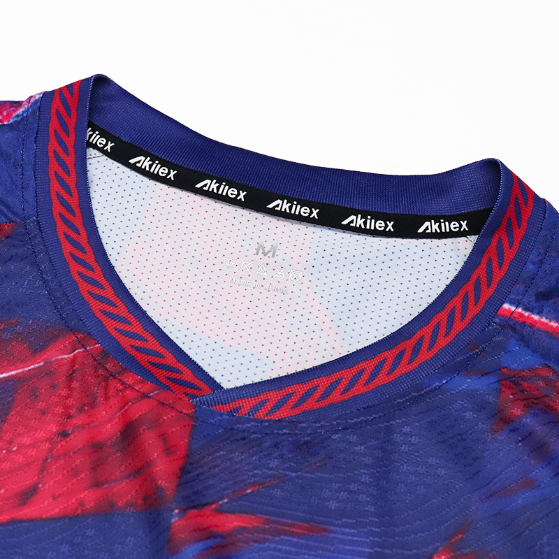 Custom Sublimated Football Shirt Neckline Detail