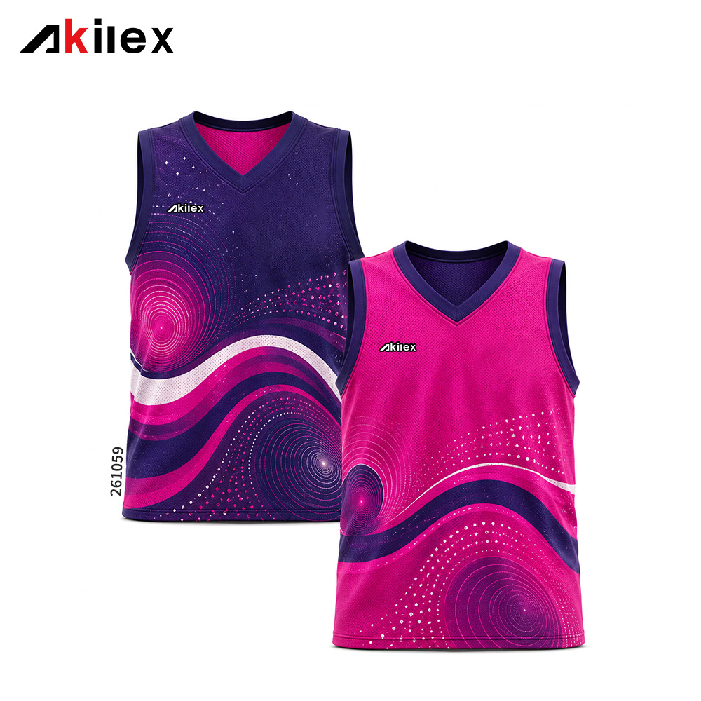 Custom Purple & Pink Reversible Basketball Jersey