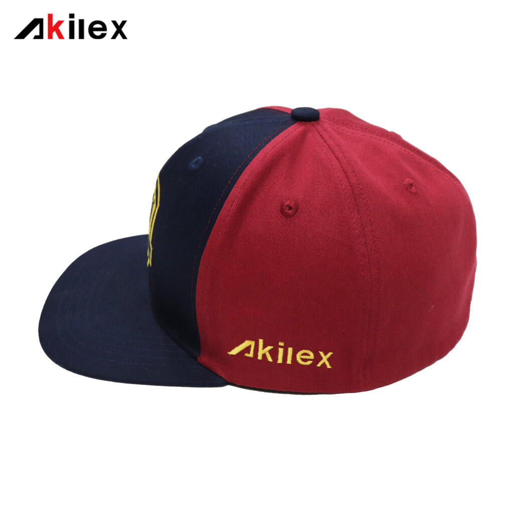 Premium Custom Sports Snapback Cap - Embroidered Team Hats (Navy/Red)