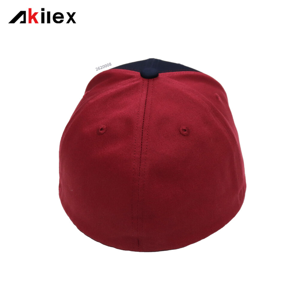 Custom Fitted Football Team Caps Red Navy Sports Hats