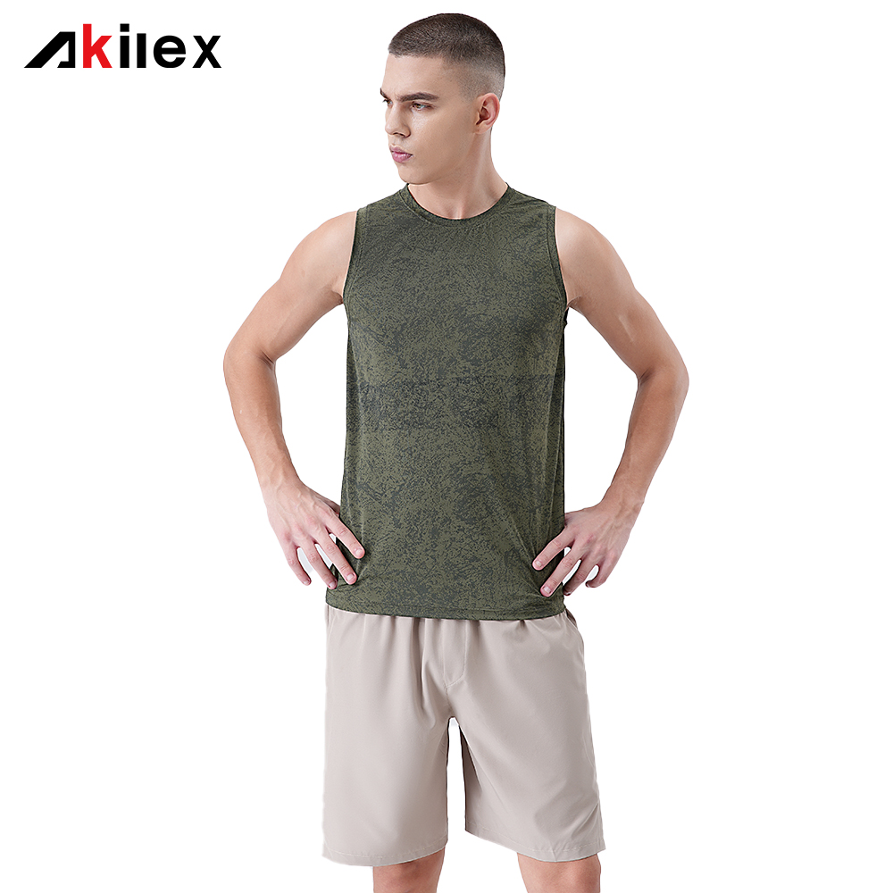 In-Stock Printed Running Tank | Mens Sleeveless Gym Top