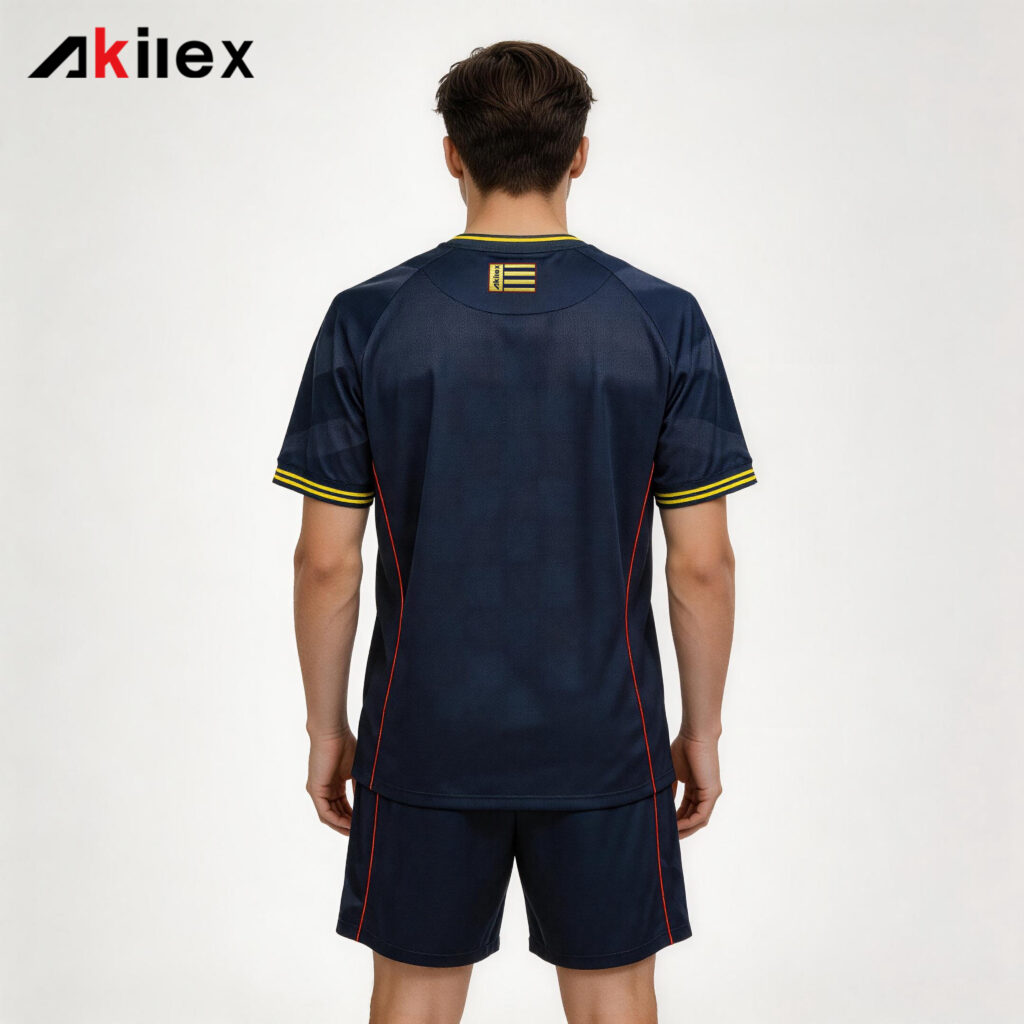 Custom Navy Football Kits | Back Number Soccer Jersey