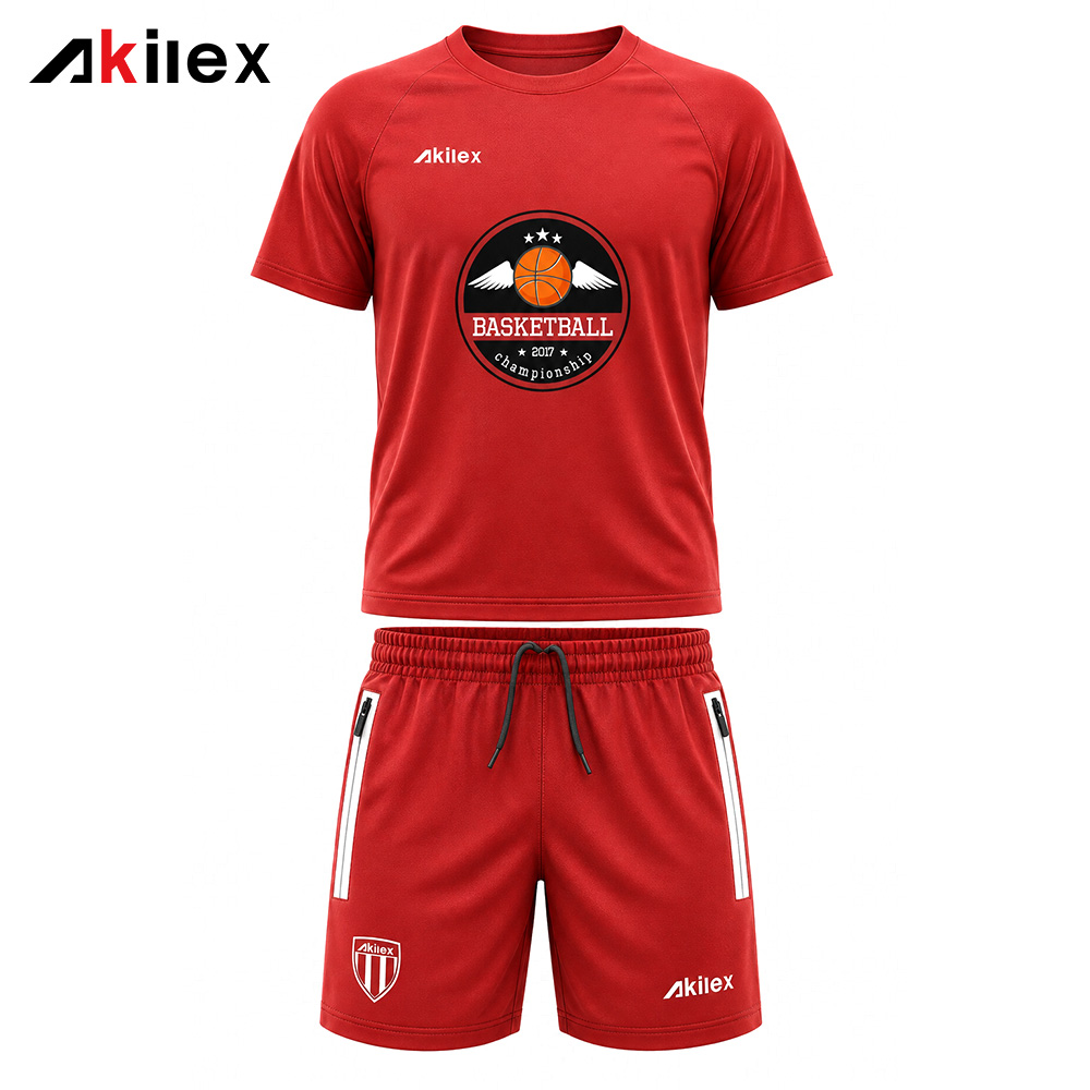 Custom Basketball Shooting Shirt Set | Red Short Sleeve Kit