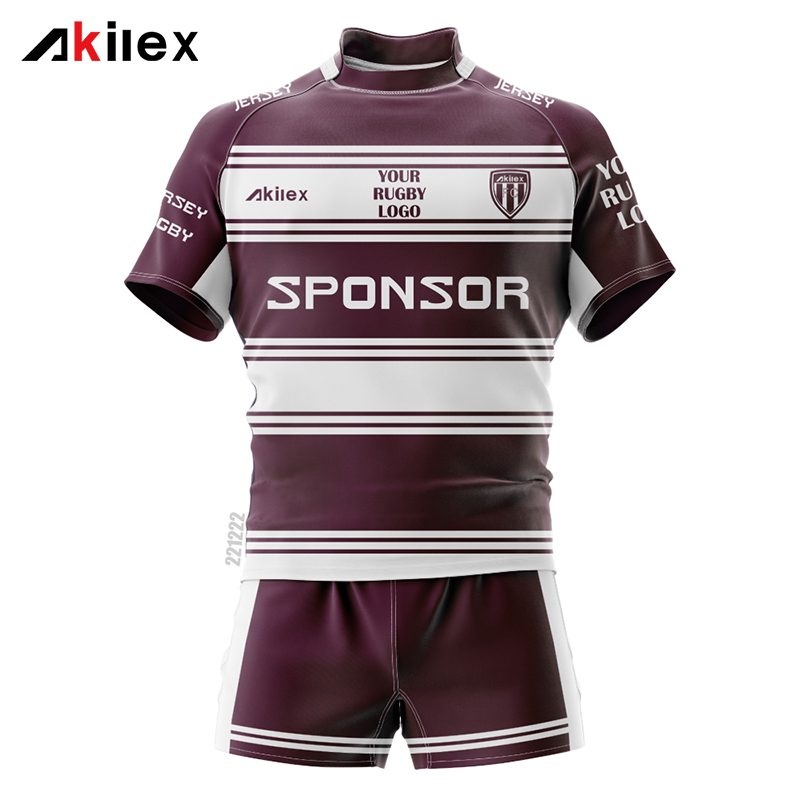 Custom Rugby Team Set with Sponsor Logo Panels ...