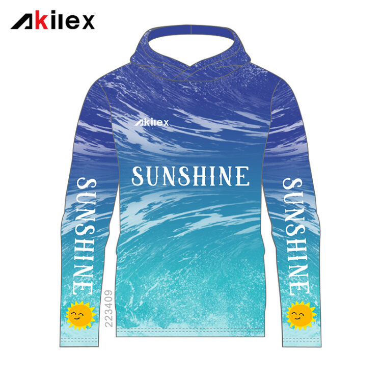 Custom Sunshine Ocean Wave Fishing Sun Hoodie