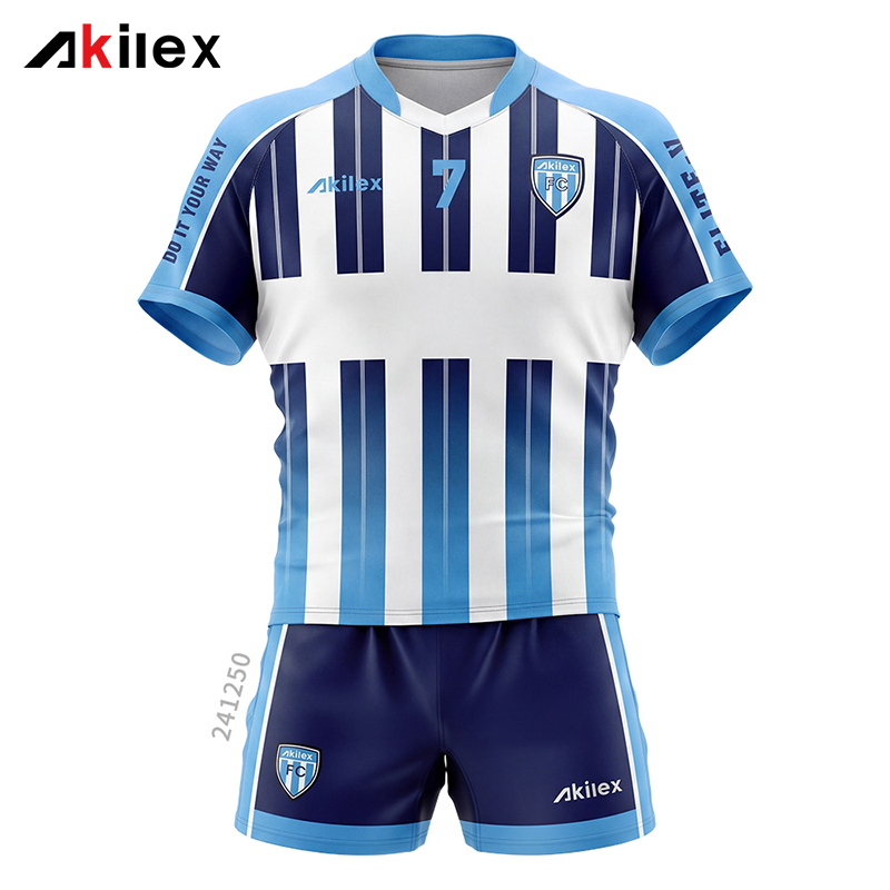 Custom Rugby Uniform Set for Clubs in Blue and ...