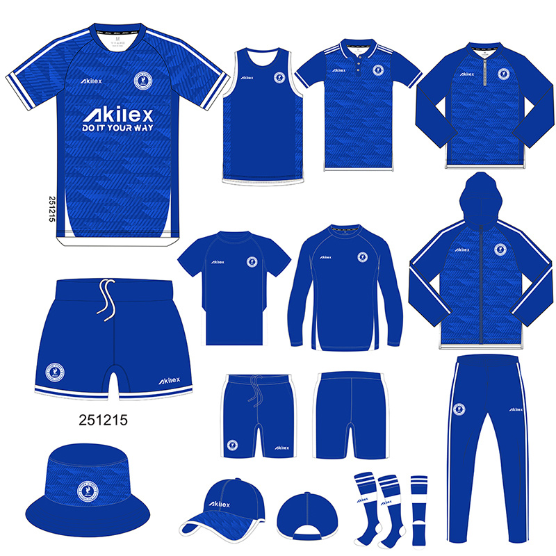 Royal Blue Geometric Sublimated Team Rugby Kit ...