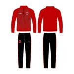 Venta al por mayor de equipaciones personalizadas para equipos de fútbol: conjunto de equipación de fútbol en rojo y negro