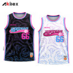 Custom Reversible Basketball Jersey Purple Gold Mesh Shirt