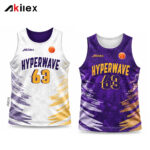 Custom Reversible Basketball Jersey Purple Gold Mesh Shirt