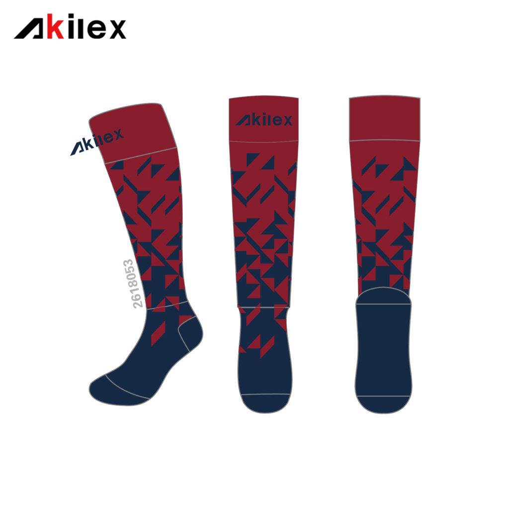 Custom Soccer Socks Geometric Triangle High Knee Football Socks