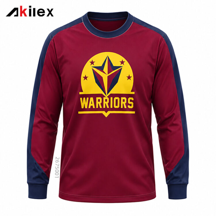 Custom Basketball Warm-Up Shirt in Maroon with ...