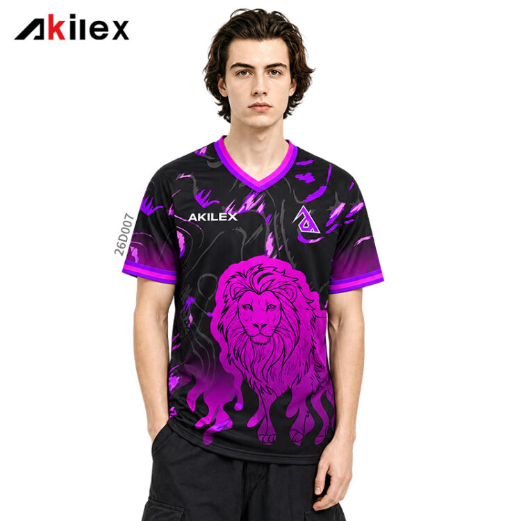 Pro Gamer Team Shirts Custom Purple Lion Gaming...