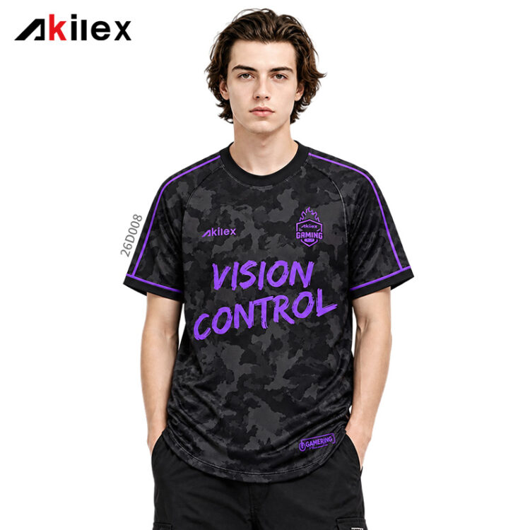 Sublimated Crewneck Esports Jerseys with Purple...