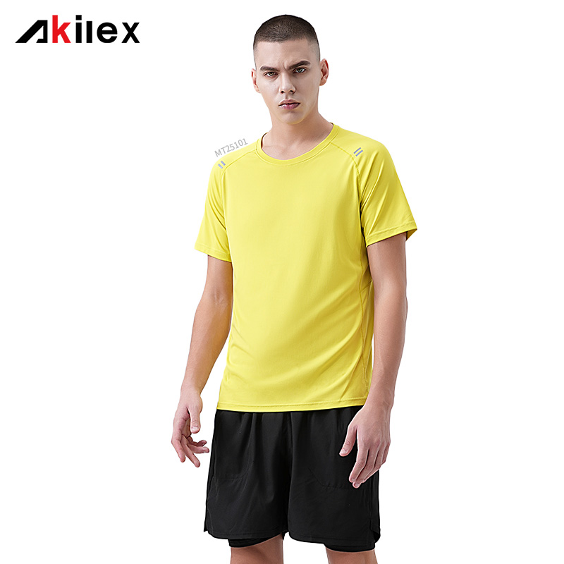 In-Stock Men’s Quick-Dry Short Sleeve Run...