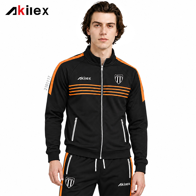 Custom Men’s Black & Orange Cricket T...