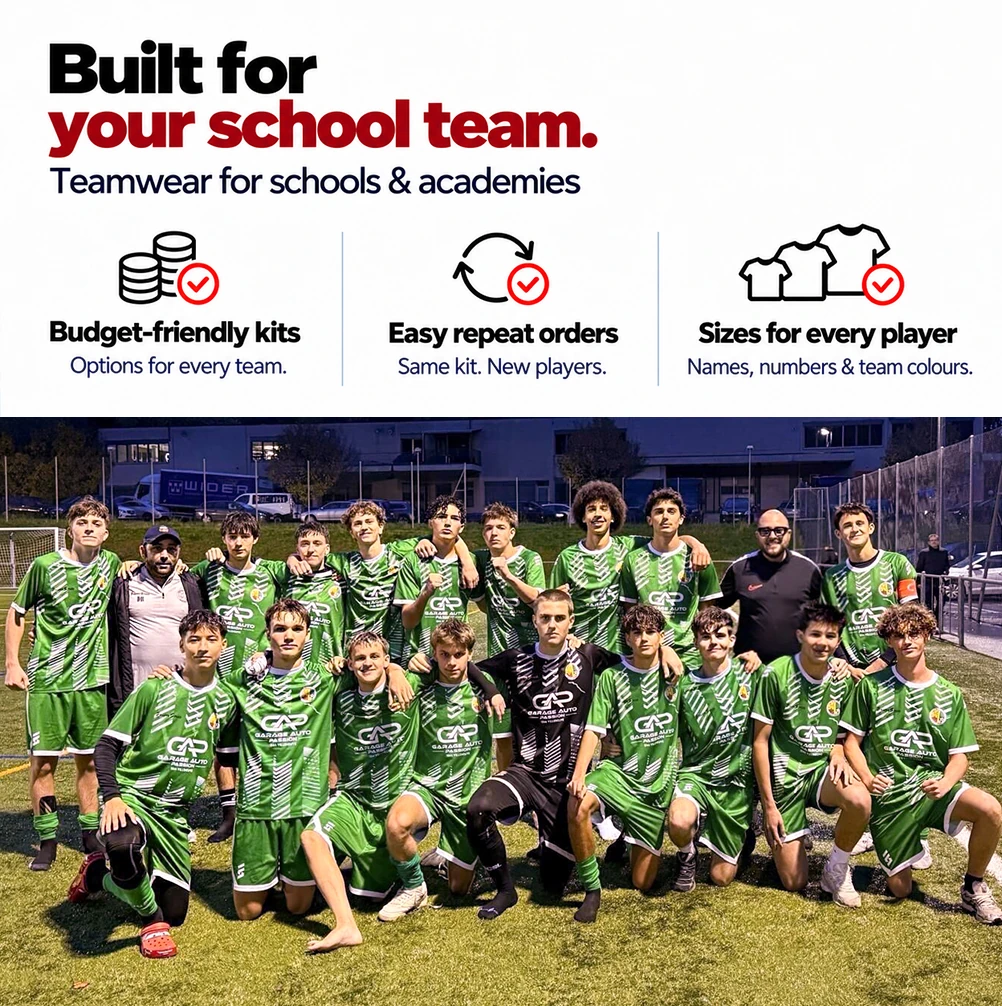 Sports academies teamwear solution